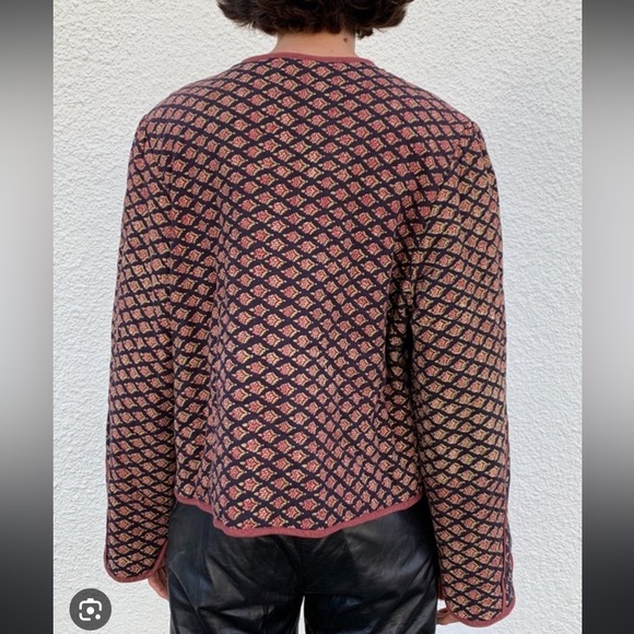 Vintage Adini Indian Block Print Quilted Jacket - Picture 10 of 15